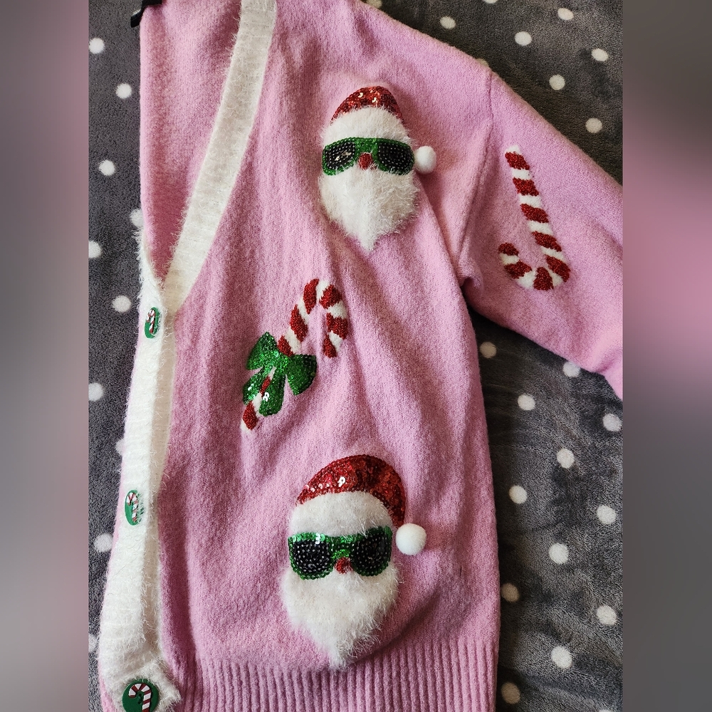 Women's Christmas Cardigan Sz L